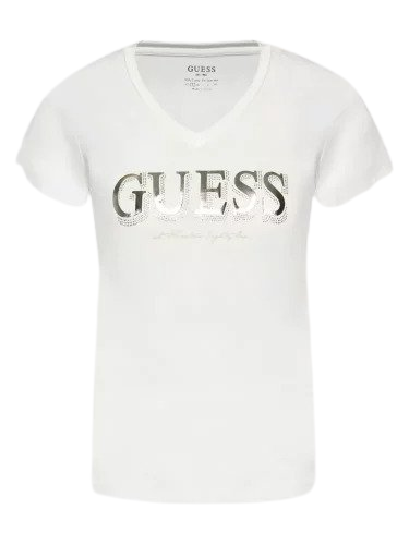 Dámské triko Guess slim fit bílé