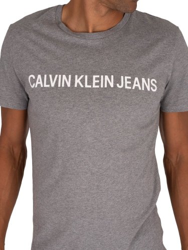 Pánské triko Calvin Klein Jeans  šedé