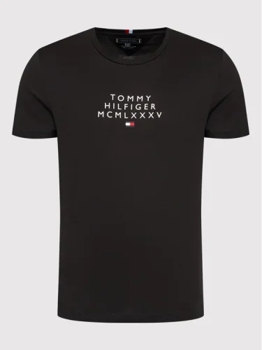 Pánské tričko Tommy Hilfiger černé - Velikost: L