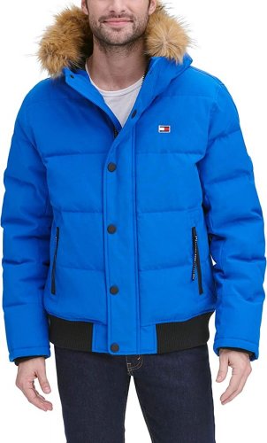 Pánská bunda Tommy Hilfiger modrá - Velikost: XL