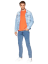 Pánské tričko Tommy Hilfiger oranžové s mini logem na hrudi - Velikost: L